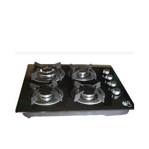 4-Burner All Gas Cooktop Glass Hob - 60 X 50cm