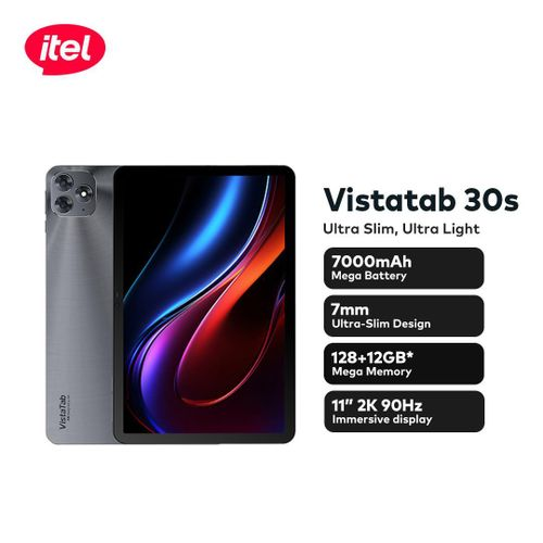 itel VistaTab 30S Ultra-Slim, Ultra-Might Display 11" 2K 90hz Protective Case 7000mah