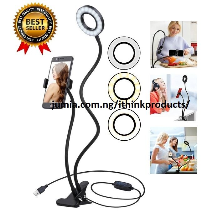 Selfie Ring Light Clip Lazy Bracket Cell Phone Holder Stand For Live Stream Youtube  (0 reviews)