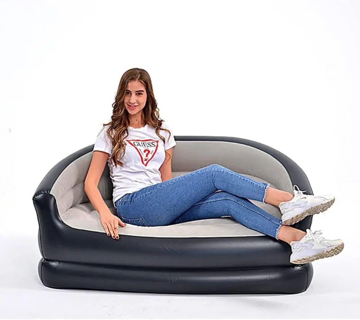 Inflatable double sofa lounge chair Electric pump