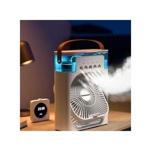 Home & Kitchen Portable Fan Air Conditioners USB Electric Fan LED Night Light Water Mist Fun 3 In 1 Air Humidifie For Home Car Mini Fan