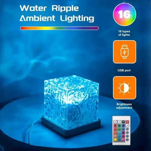 USB Romantic 16-Colors Water Wave LED Atmosphere Lamp/Light