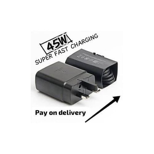 Samsung Samsung CHARGER 45W SUPER FAST CHARGER ADAPTIVE CHARGING FOR NOTE 20 Ultra S20 S21 S22 S23 Ultra Type-C To Type C