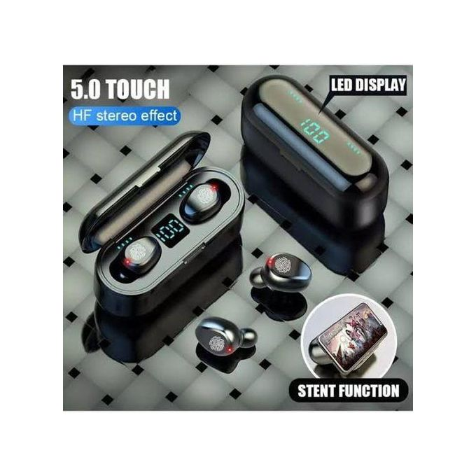 F9 Twin Air F9 Max Fingerprint Ear BUDS Bluetooth Headset Earphone Earpiece