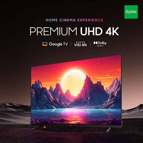 Syinix 55'' UHD 4K Google TV – HDR, Dolby Audio, AI Technology TV