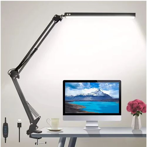 LED Folding Metal Desk Lamp Clip on Light Clamp