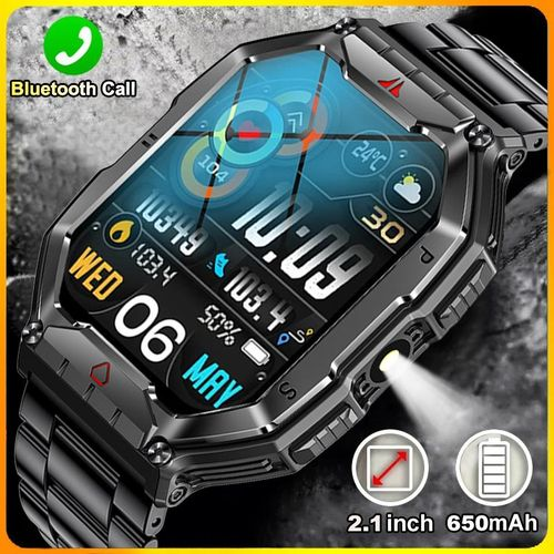 GPS Military Smartwatches Men Ftiness Watches Ip68 Waterproof 2.0'AI Voice Smartwatches 2025