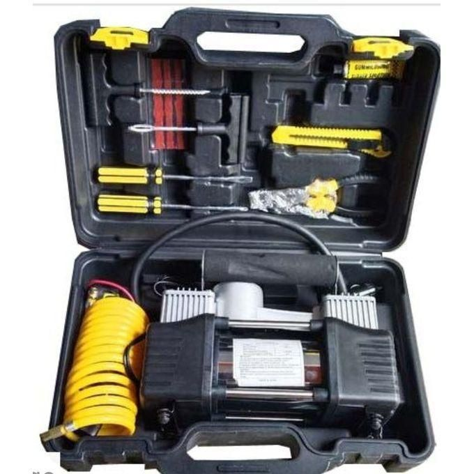 Heavy Duty Portable 12V 150 PSI Car Van Tyre Air Compressor Inflator Pump High Speed Double Cylinder Pump
