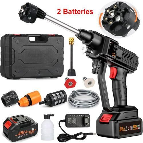 Cordless Portable 300W Pressure Washer, 6 In 1 Nozzle