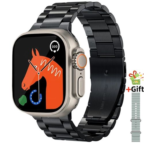 2025 Stainless Steel Smart Watch Ultra NFC Wireless Charging GPS Waterproof Business Men Smartwatch