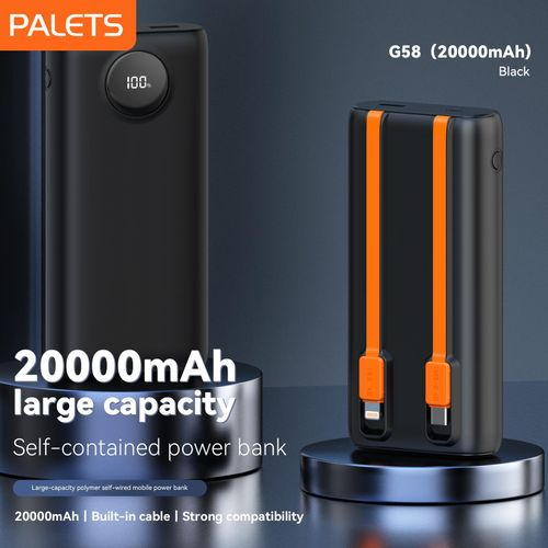 20000mAh Power Bank 22.5W Fast Charging Portable Charger with Cable（High Capacity）