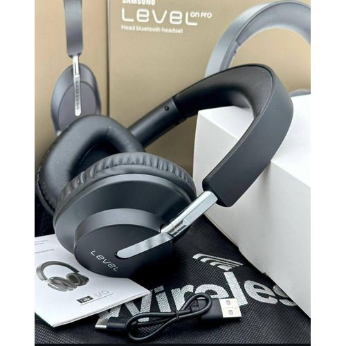 Samsung Level Headsets - Wireless Over-Ear Noise Cancellation with Bluetooth 5.3, TF Card Slot, Built-in Mic, USB-C Charging, Comfortable Cushioned Ear Cups, Gaming - Compatible with Smartphones & Com