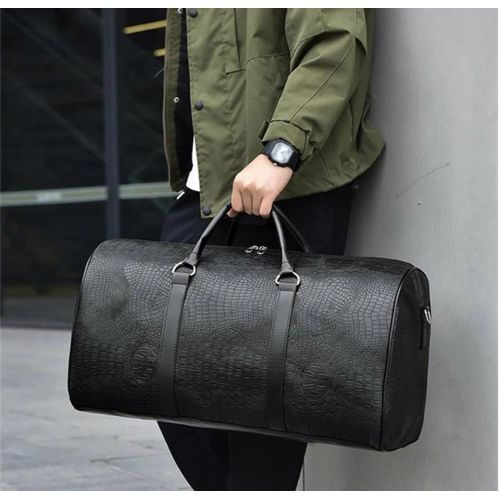 Strong & Stylish Leather Travel Bag – Large-Capacity, Lightweight & Durable | Unisex Shoulder/Messenger Bag for Men & Women