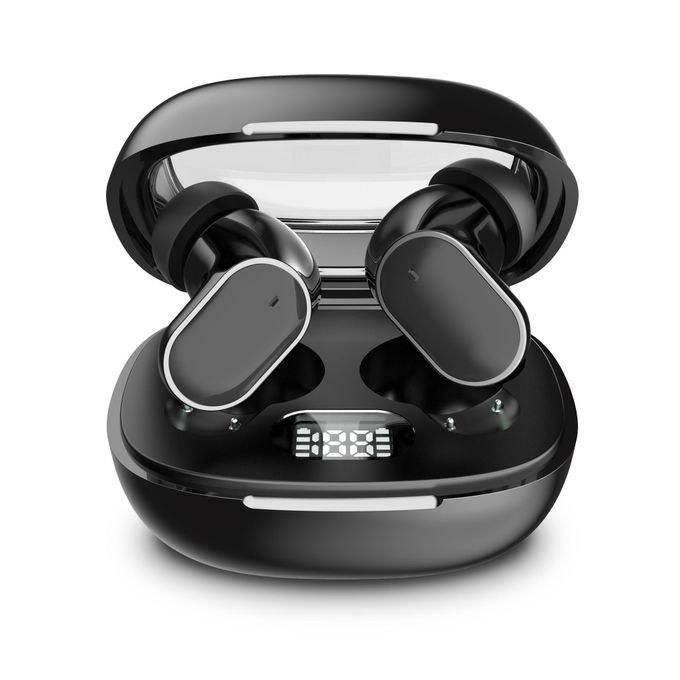 Wireless Stereo Earbuds with Bluetooth 5.4, Lightweight Comfort, Stable Fit Open Ear Bluetooth Earphones, Built-in Mic, 50H Play