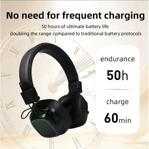 Headphone - Wireless Over-Ear Noise Cancellation Headphones with Bluetooth 5.3, TF Card Slot, Built-in Mic