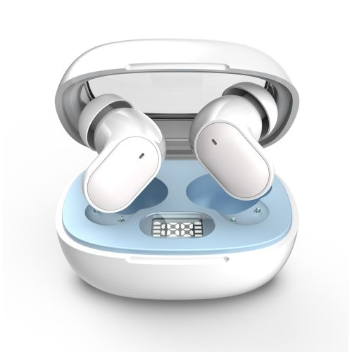 Wireless Stereo Earbuds with Bluetooth 5.4, Lightweight Comfort, Stable Fit Open Ear Bluetooth Earphones, Built-in Mic, 50H Play
