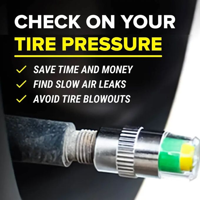 4PCS Car Auto Tire Pressure Monitor Tire Gage Alert Sensor
