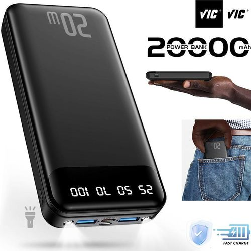 20000mAh Power Banks 74Wh Portable Charger Ultra Slim Battery Pack( Type C Input)