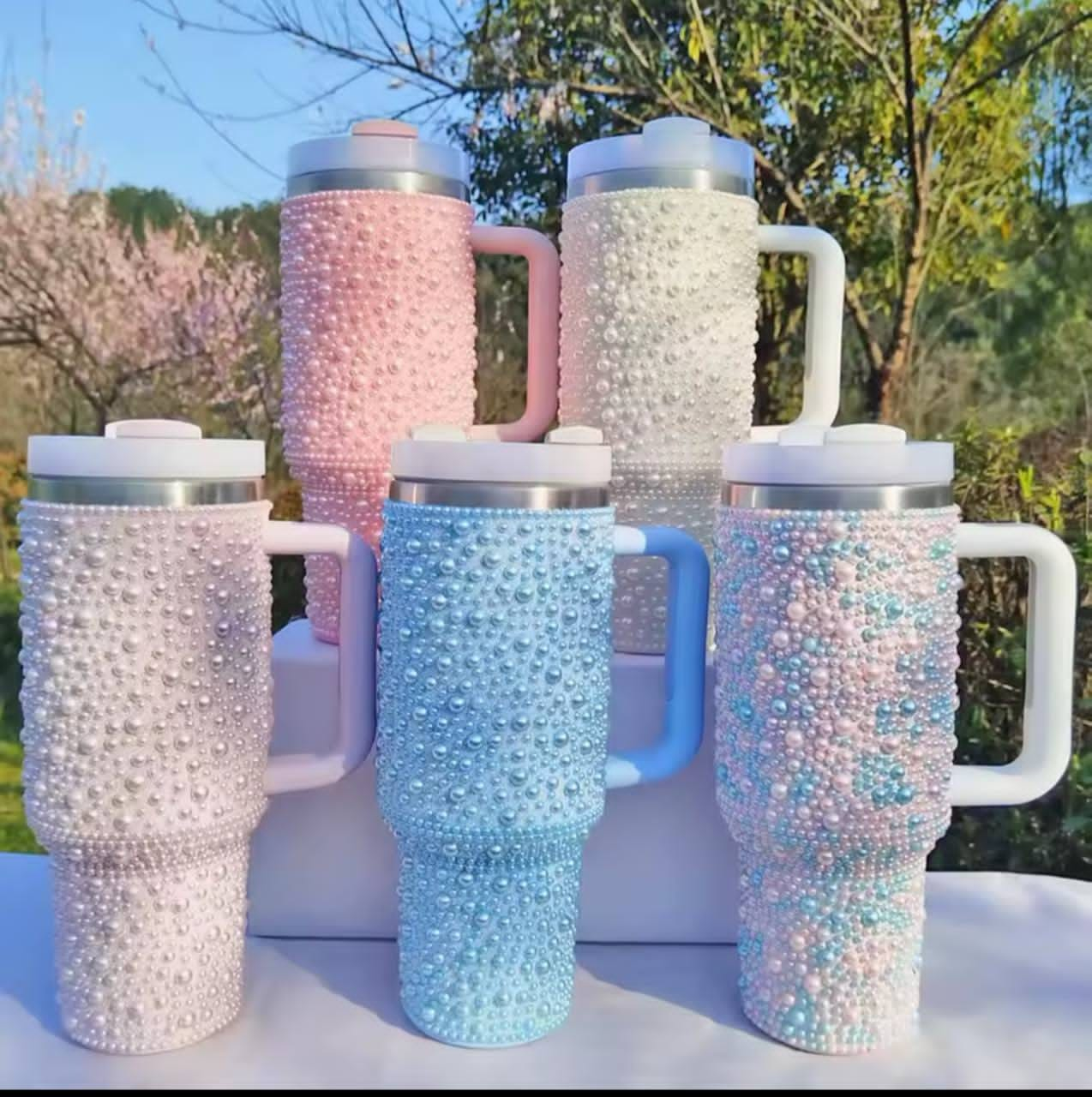 Studded Stanley tumbler