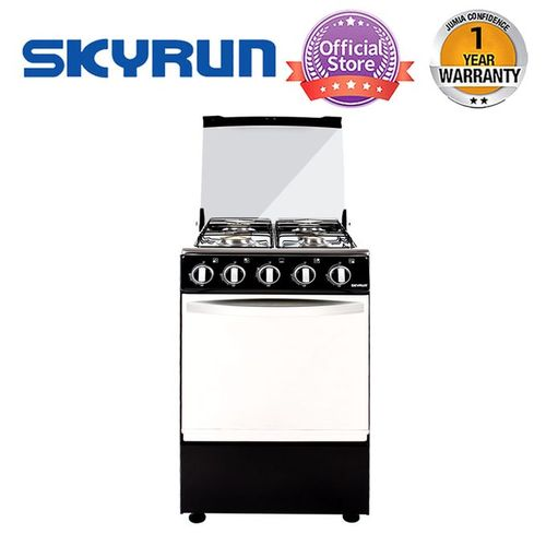 Skyrun 4 Burners（4+0) Gas Cooker, Automatic Ignition with 60L Oven - (GCS-4G/X) - Black