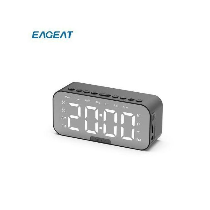 EAGEAT Bluetooth Speaker Wireless Portable Alarm Clock FM Radio