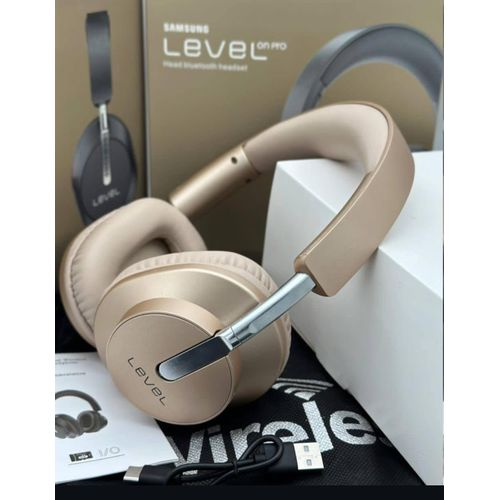 Samsung Level Headsets - Wireless Over-Ear Noise Cancellation with Bluetooth 5.3, TF Card Slot, Built-in Mic, USB-C Charging, Comfortable Cushioned Ear Cups, Gaming - Compatible with Smartphones & Com