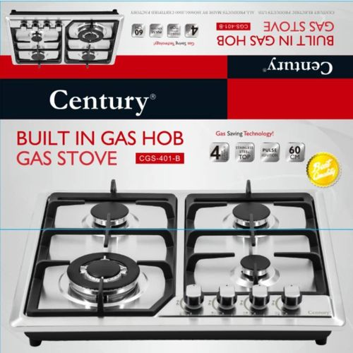 Century 4 Burner Inbuilt Stainless Gas Hob CGS-401-B (60cm): A Premium Cooking Solution