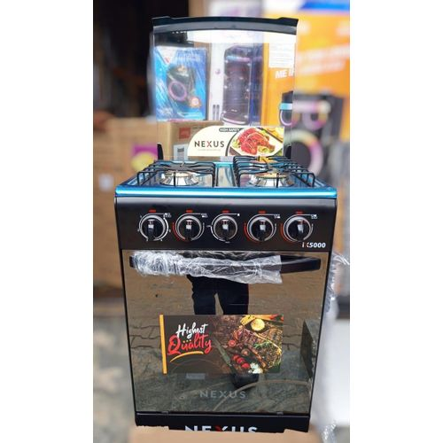 Nexus Newest High Standard Quality Auto Ignition 50x50 3 Gas Burner & 1 Electric Hotplate Standing Cooker With Inbuilt Oven