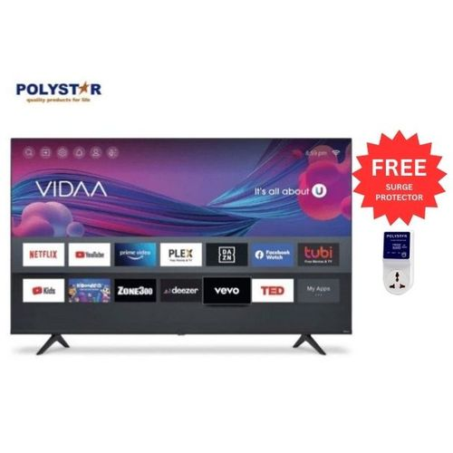 Official Store Polystar 43" inch Flat Screen Smart 4k Full HD TV with Netflix (PV-HK43FLSM) + FREE SURGE PROTECTOR - 1 Year Warranty