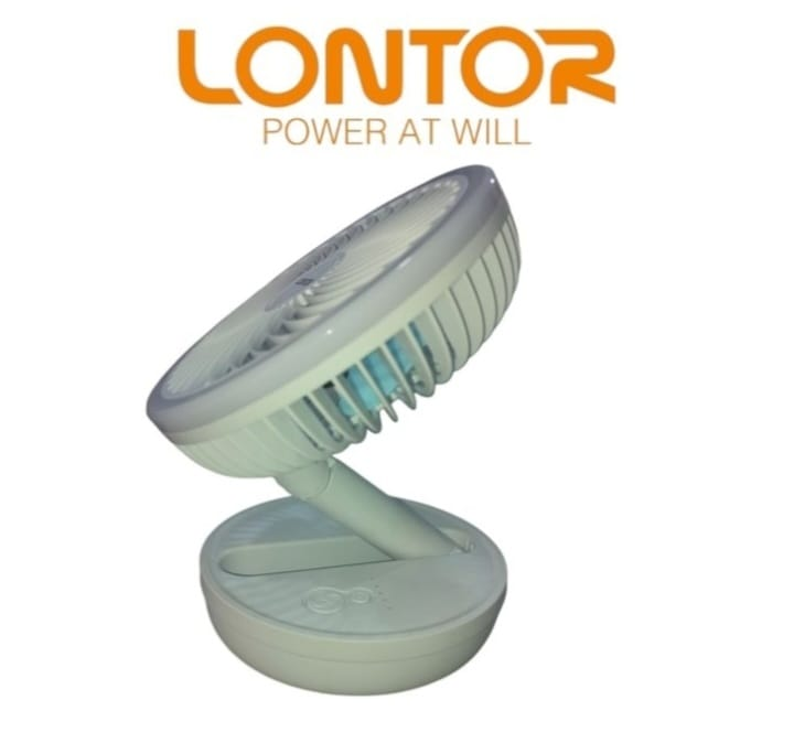 Lontor foldable Rechargeable mini Table Fan with ring light Mf042-6